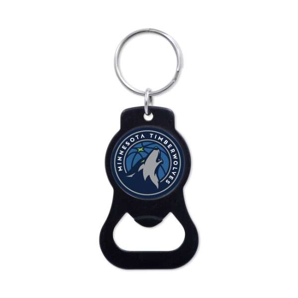 WinCraft NBA Black Bottle Opener Key Ring Minnesota Timberwolves