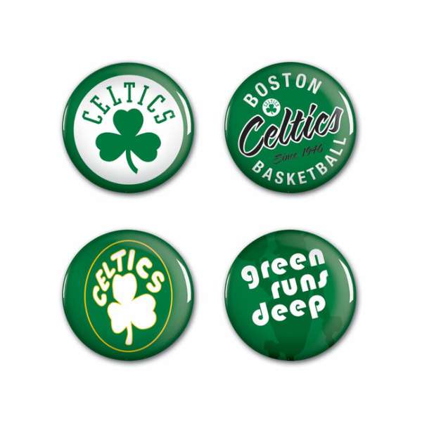 WinCraft NBA Button 4 Pack Boston Celtics