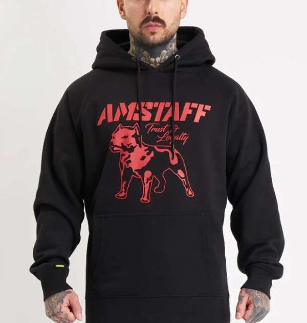 Amstaff Logo 2.0 Hoodie Black Red