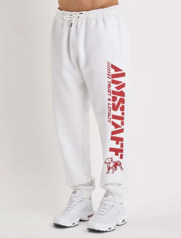 Amstaff Logo 2.0 Sweatpants White Red