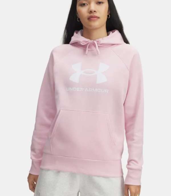 Under Armour UA Rival Fleece Big Logo HD-PNK