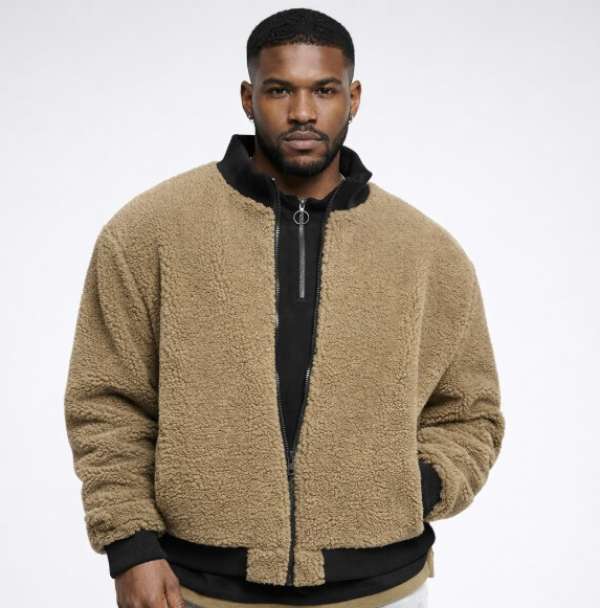 Urban Classics Boxy Sherpa Jacket tiniolive
