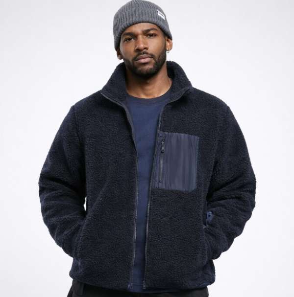 Urban Classics Sherpa Jacket midnightnavy
