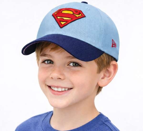 Gyerek Sapka Kids NEW ERA 9Forty Kids DC Superman SKy Navy