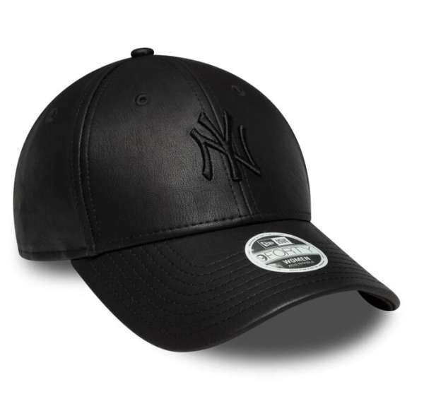 Női Sapka New Era 9Forty Womens MLB PU Leather NY Yankees Black