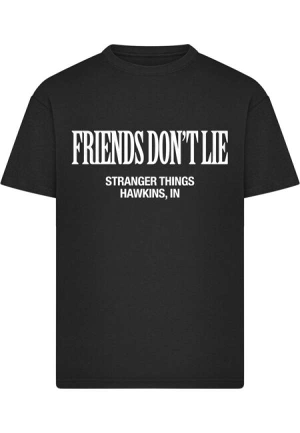 Mr. Tee Stranger Things Friends don’t Lie Loose Tee black