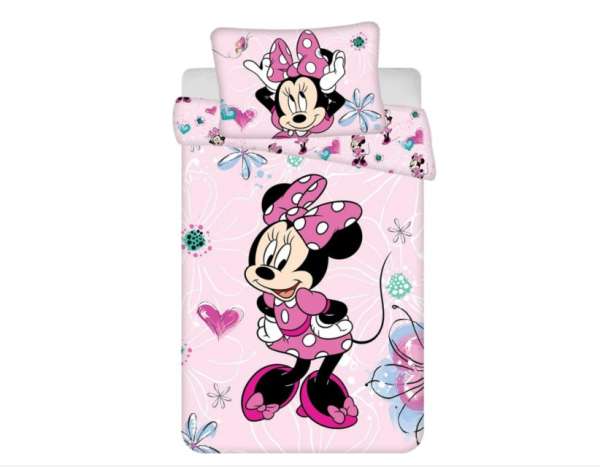 Ágynemű garnitúra Bed set Minnie Flowers 02 Baby 100x135, 40x60cm