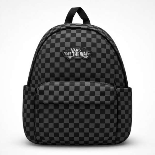 Junior Hatizsak Junior VANS Old Skool Grom Check Backpack CHECKERBOARD Charcoal Black
