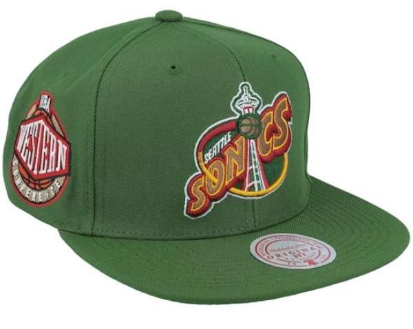 Mitchell & Ness NBA Conference Patch Snapback HWC Seattle Supersonics green