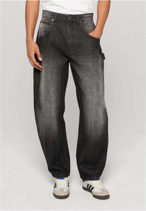 Urban Classics Heavy Baloon Jeans mid deep grey marble washed