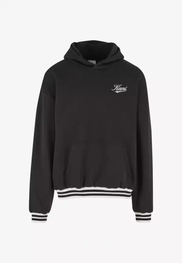 Karl Kani Sweatshirt Cursive Varsity Oversized Hoodie black