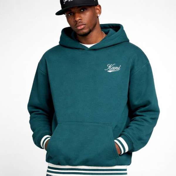 Karl Kani Sweatshirt Cursive Varsity Oversized Hoodie green