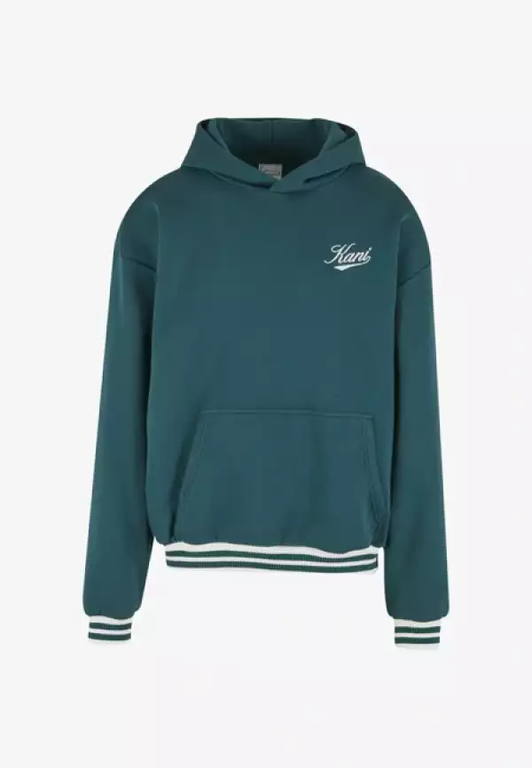 Karl Kani Sweatshirt Cursive Varsity Oversized Hoodie green