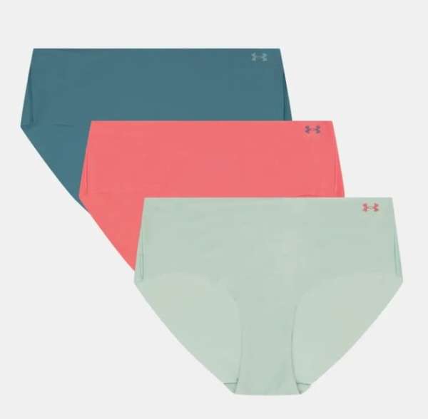 Under Armour Ua Pure Stretch No Show Hipster-Solid - 3pk
