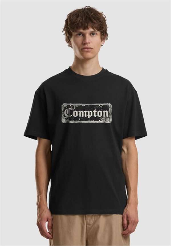 Mr. Tee Compton License Plate Oversize Tee black