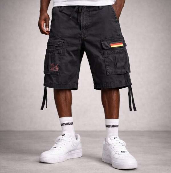 Rovid nadrag Surplus Airborn Vintage Shorts Black Flag
