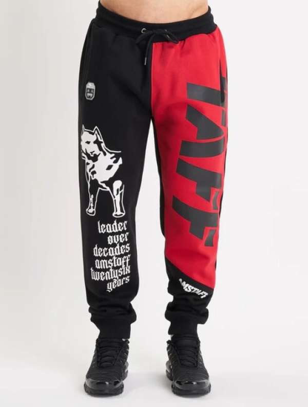 Amstaff Mavor Sweatpants Black Red