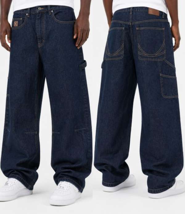 Farmer Nadrag Karl Kani OG Rinsed Relaxed Baggy Workwear Jeans