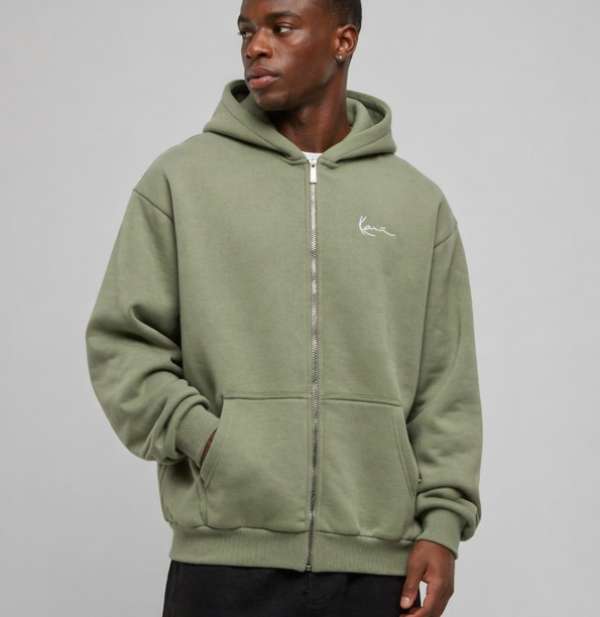 Pulcsi Karl Kani Small Signature Essential Os Zip Hoodie Green