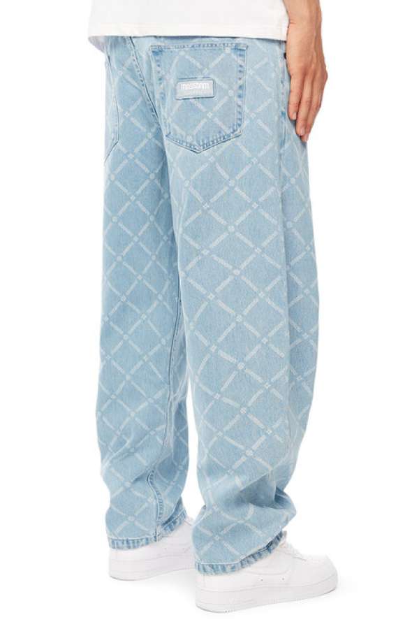 Mass Denim Monogram Jeans Extra Baggy Fit light blue