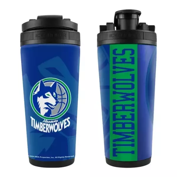 WinCraft NBA 26oz 4D Stainless Steel Ice Shaker Minnesota Timberwolves
