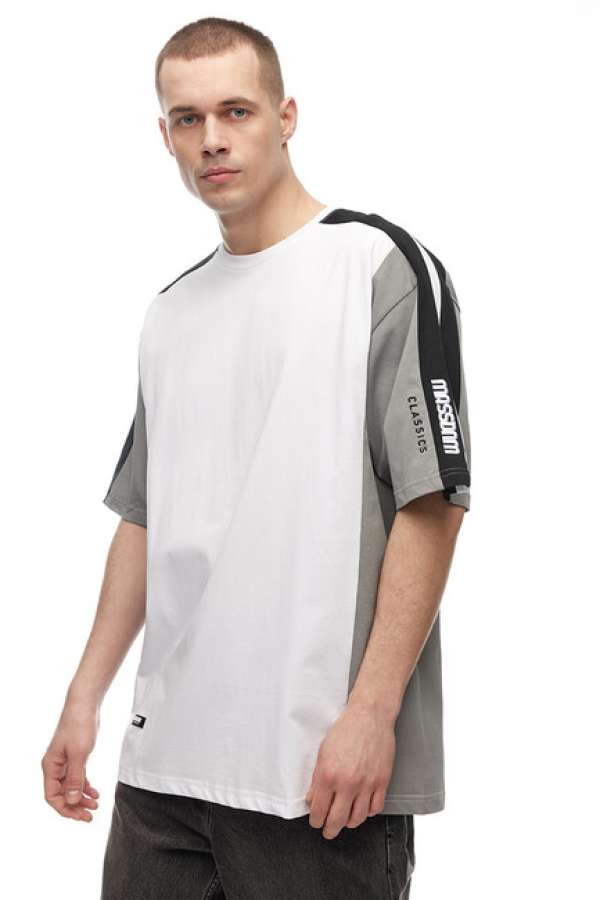 Mass Denim Contest T-shirt white/asphalt/black