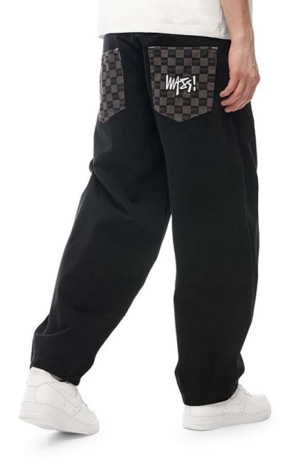 Mass Denim Higher Pants Extra Baggy Fit black