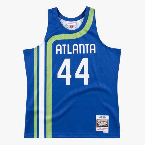 Mitchell & Ness Atlanta Hawks #44 Pete Maravich Swingman Jersey royal