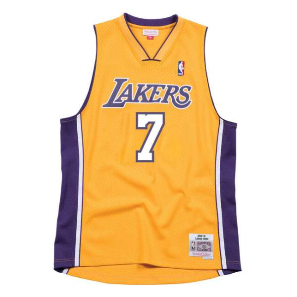 Mitchell & Ness Los Angeles Lakers NBA Swingman Jersey Lamar Odom gold