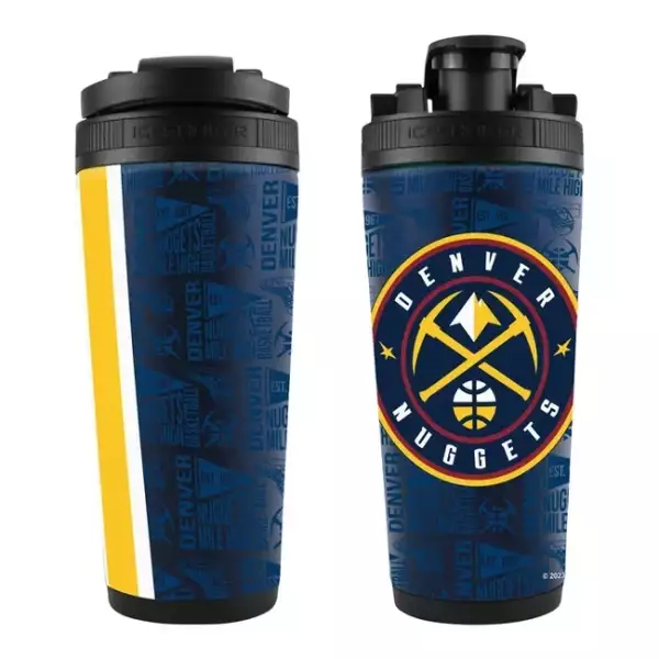 WinCraft NBA 26oz 4D Stainless Steel Ice Shaker Denver Nuggets
