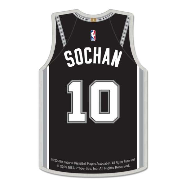 WinCraft NBA Collector Pin Jewelry Card Jeremy Sochan San Antonio Spurs