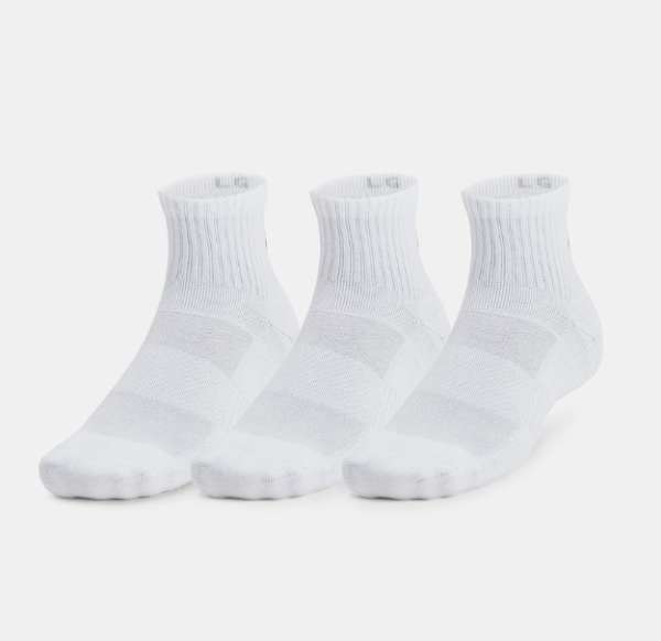 Under Armour Unisex UA TC 3pk Qtr-WHT