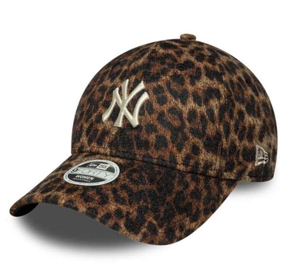 Női Sapka New Era 9Forty Womens MLB Cosy Leopard NY Yankees Black