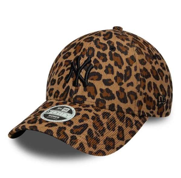 Női Sapka New Era 9Forty Womens MLB Leopard Cord Stone Black