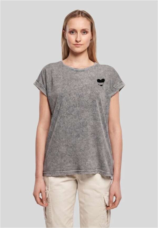 Urban Classics Hug Heart Acid Tee grey black