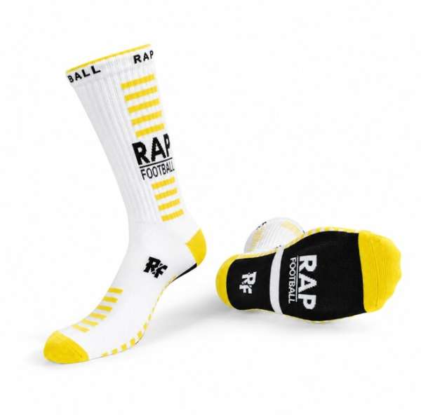 Zokni Rap Football Neon Logo Sport Socks White