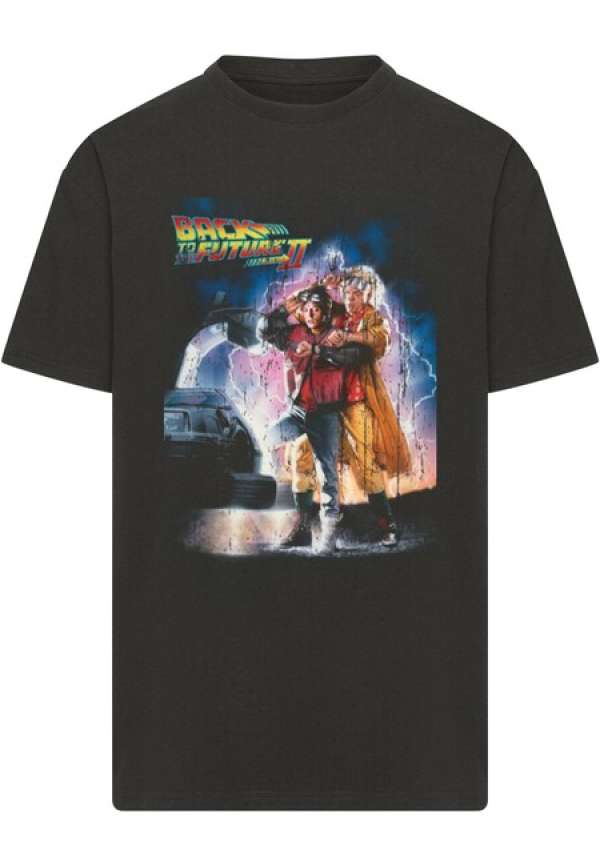 Mr. Tee Back to the Future II Poster Oversize Tee black