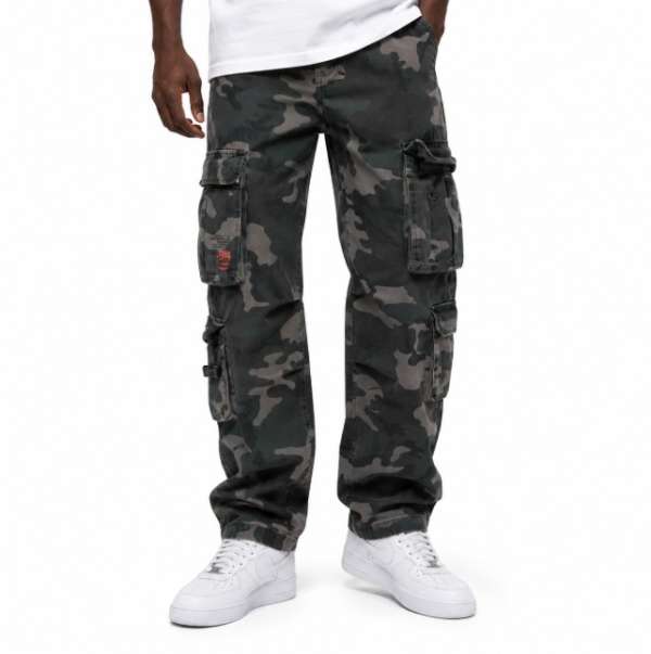 Nadrág Surplus Airborne Vintage Slimmy Fit Pants Black Camo