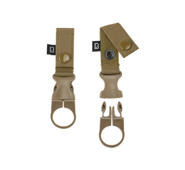 Brandit Belt and Molle Loop Bottle Holder 2 Pack camel