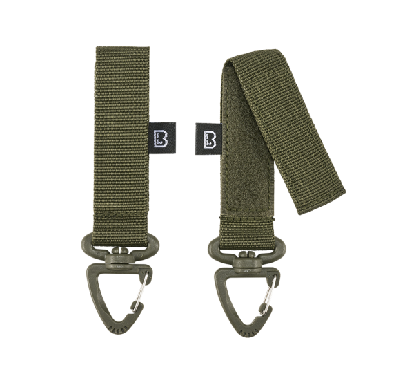 Brandit Belt and Molle Loop Carabiner 2 Pack olive
