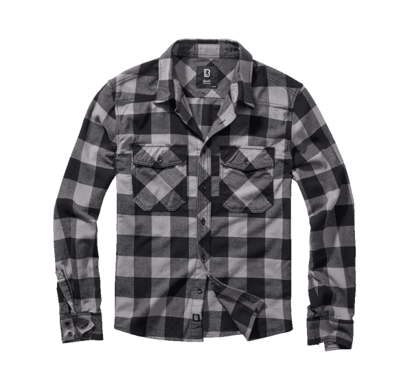 Brandit Check Shirt Long Sleeve black+charcoal