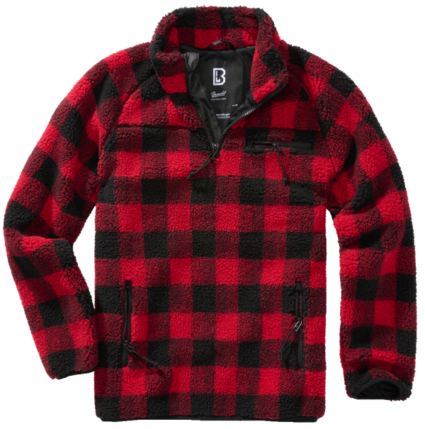 Brandit Teddyfleece Troyer red/black
