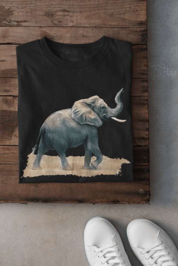 Elefánt fekete póló