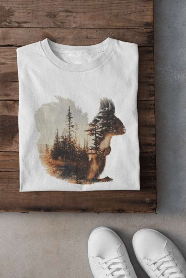 Nature in the squirrel fehér póló