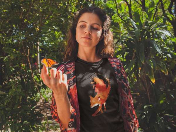 Róka foltos fekete póló