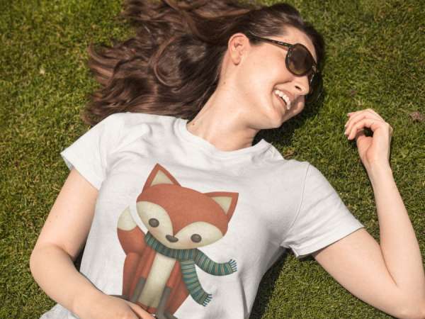 Róka koma fehér póló