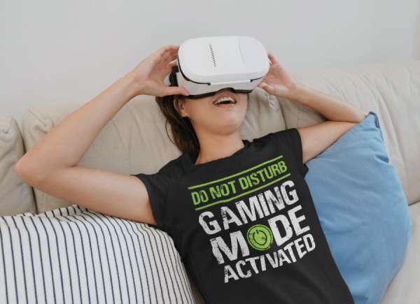 Gaming mode activated fekete póló