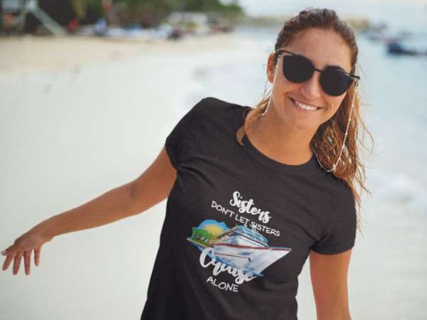 Don't let sisters alone fekete póló