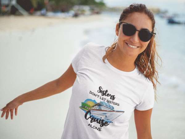 Don't let sisters alone fehér póló