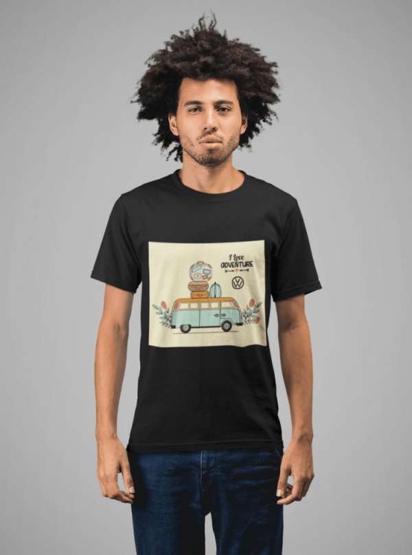 I love adventure VW fekete póló